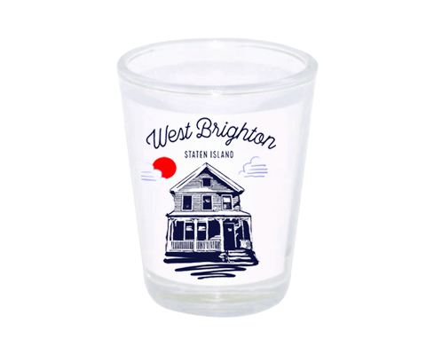 West Brighton Staten Island Sketch Shot Glass