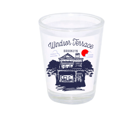 Windsor Terrace Brooklyn Sketch Shot Glass