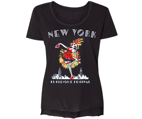 New York Burlesque Festival 2021 Black Scoop Neck
