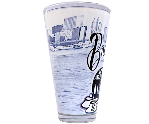 Brooklyn Strong Black Pint Glass