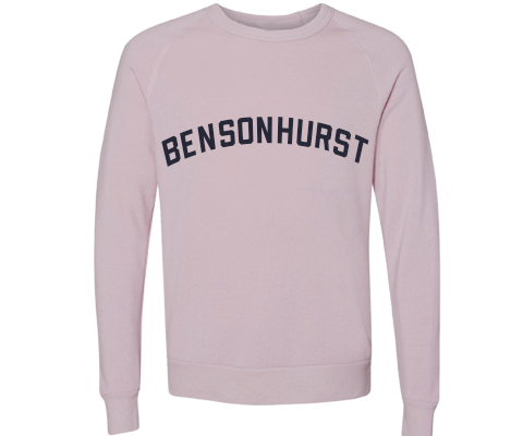Besonhurst Crew Neck Pullover Sweatshirt in Dusty Rose