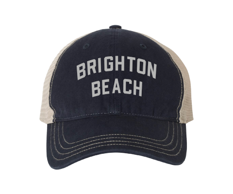Brighton Beach Brooklyn Classic Sport Vintage Hat in Navy/Vanilla