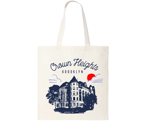 Crown Heights Brooklyn Sketch Tote Bag