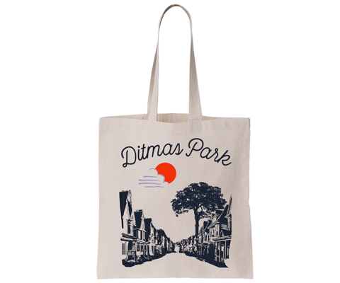 Ditmas Park Brooklyn Sketch Tote Bag