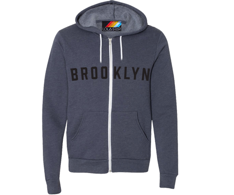 Brooklyn Sweatshirt- Vintage Navy Zip Up Hoodie
