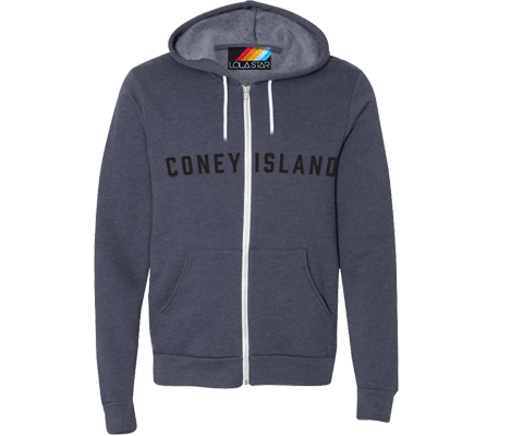 Coney Island Navy Zip Up Sweatshirt