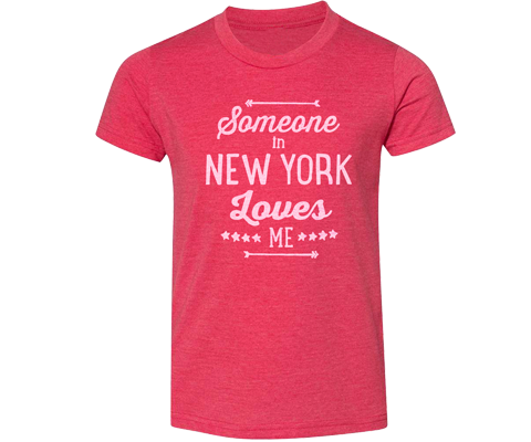 Someone In New York Loves Me Kids Tee in Red