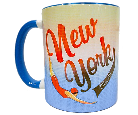 Swimmer New York Mug