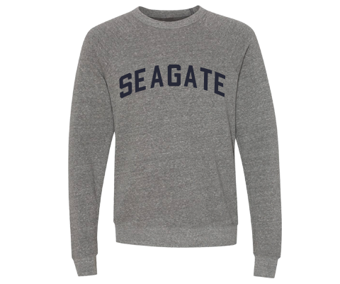 Seagate Brooklyn Crew Neck Pullover Sweatshirt in Heather Gray
