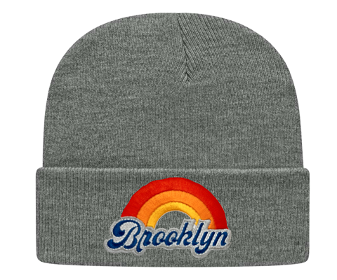 Brooklyn Rainbow Gray Warm Winter Hat
