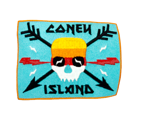Coney Island Surfer Skull Embroidered Patch