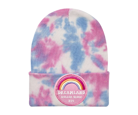 Dreamland Roller Disco Rainbow Tie Dye Warm Winter Hat