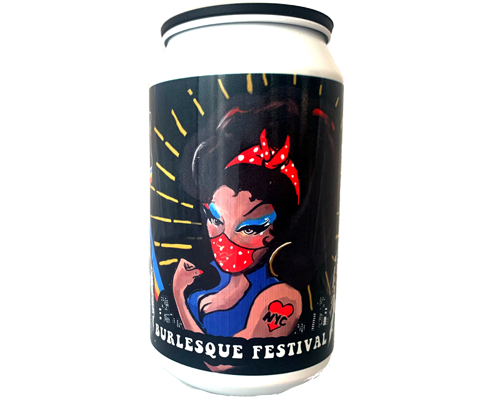 Burlesque to go cocktail cup fun, flirty burlesque design with a modern Twist on a handmade cocktail top, handmade gifts for everyone made in Brooklyn NY