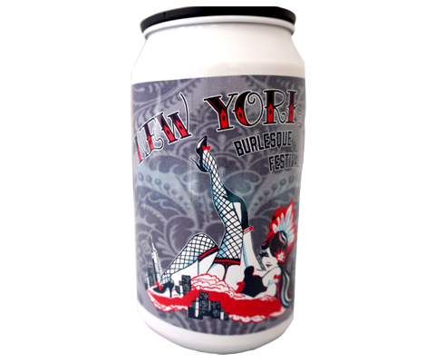 Burlesque to go cocktail cup, vintage burlesque design on a retro floral background on a handmade to go cocktail cup, handmade gifts for everyone made in Brooklyn NY 