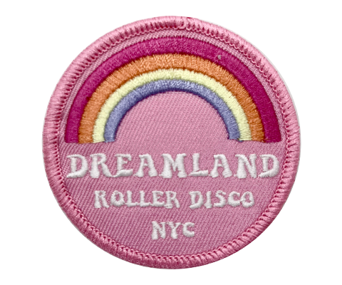 Dreamland Roller Disco Rainbow Embroidered Patch