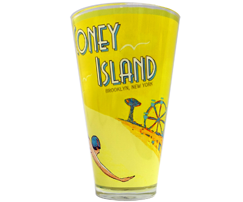 Vintage Swimmer Pint Glass